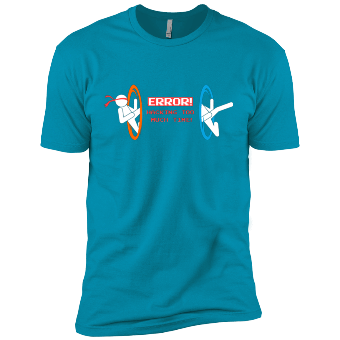 T-Shirts Turquoise / X-Small Hacking Error Men's Premium T-Shirt