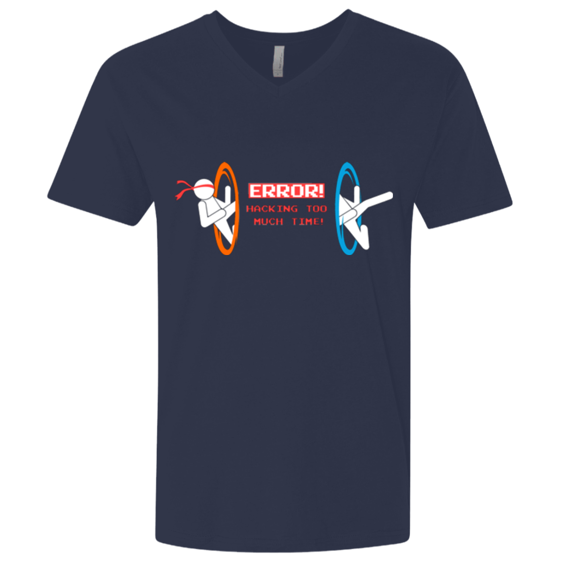 T-Shirts Midnight Navy / X-Small Hacking Error Men's Premium V-Neck
