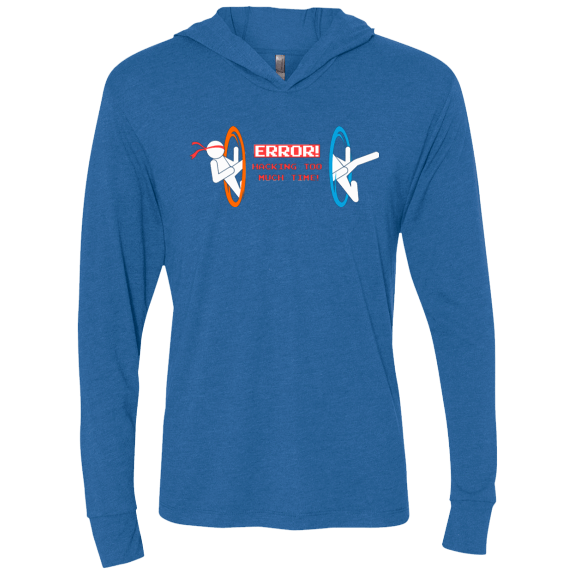 T-Shirts Vintage Royal / X-Small Hacking Error Triblend Long Sleeve Hoodie Tee