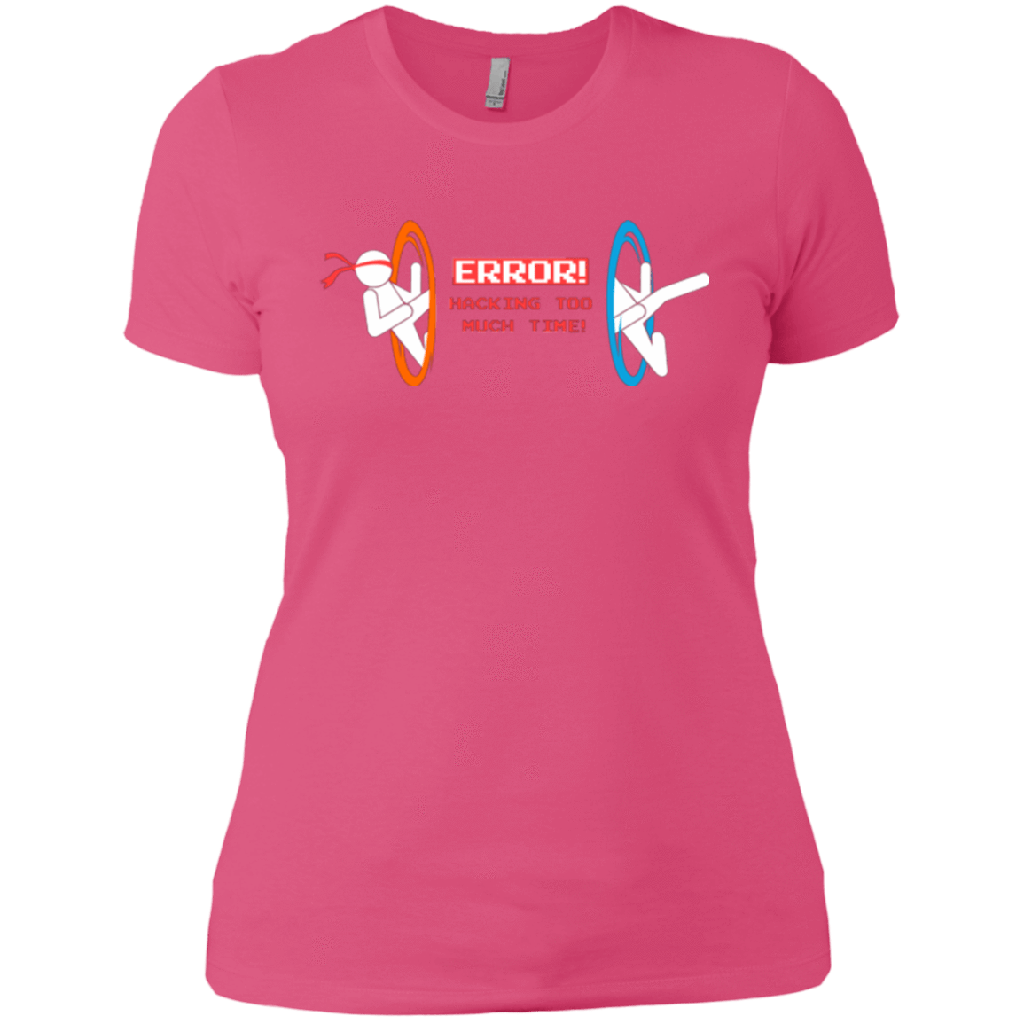 T-Shirts Hot Pink / X-Small Hacking Error Women's Premium T-Shirt