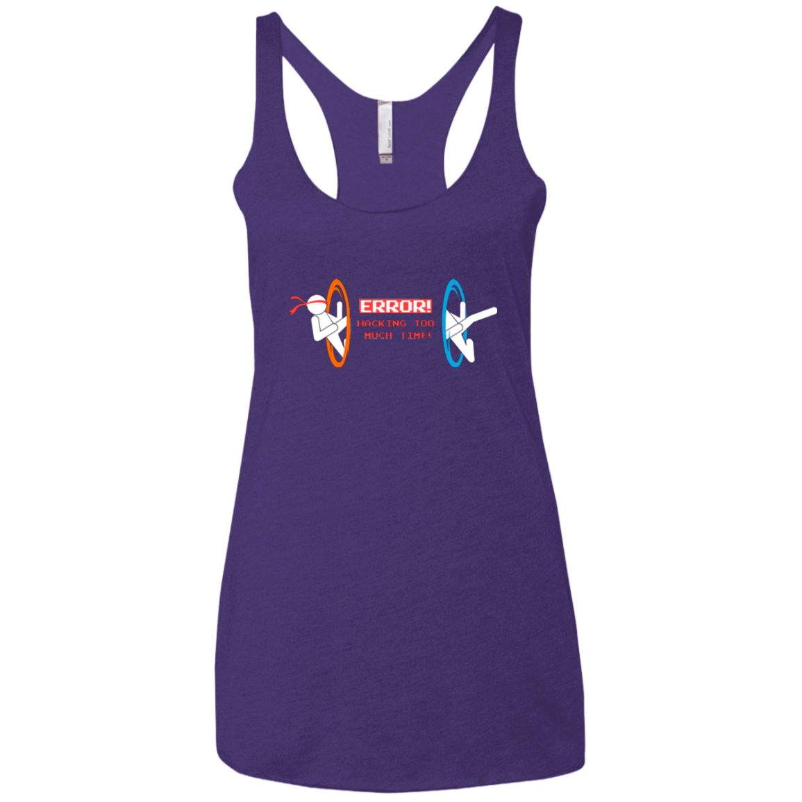 T-Shirts Purple / X-Small Hacking Error Women's Triblend Racerback Tank
