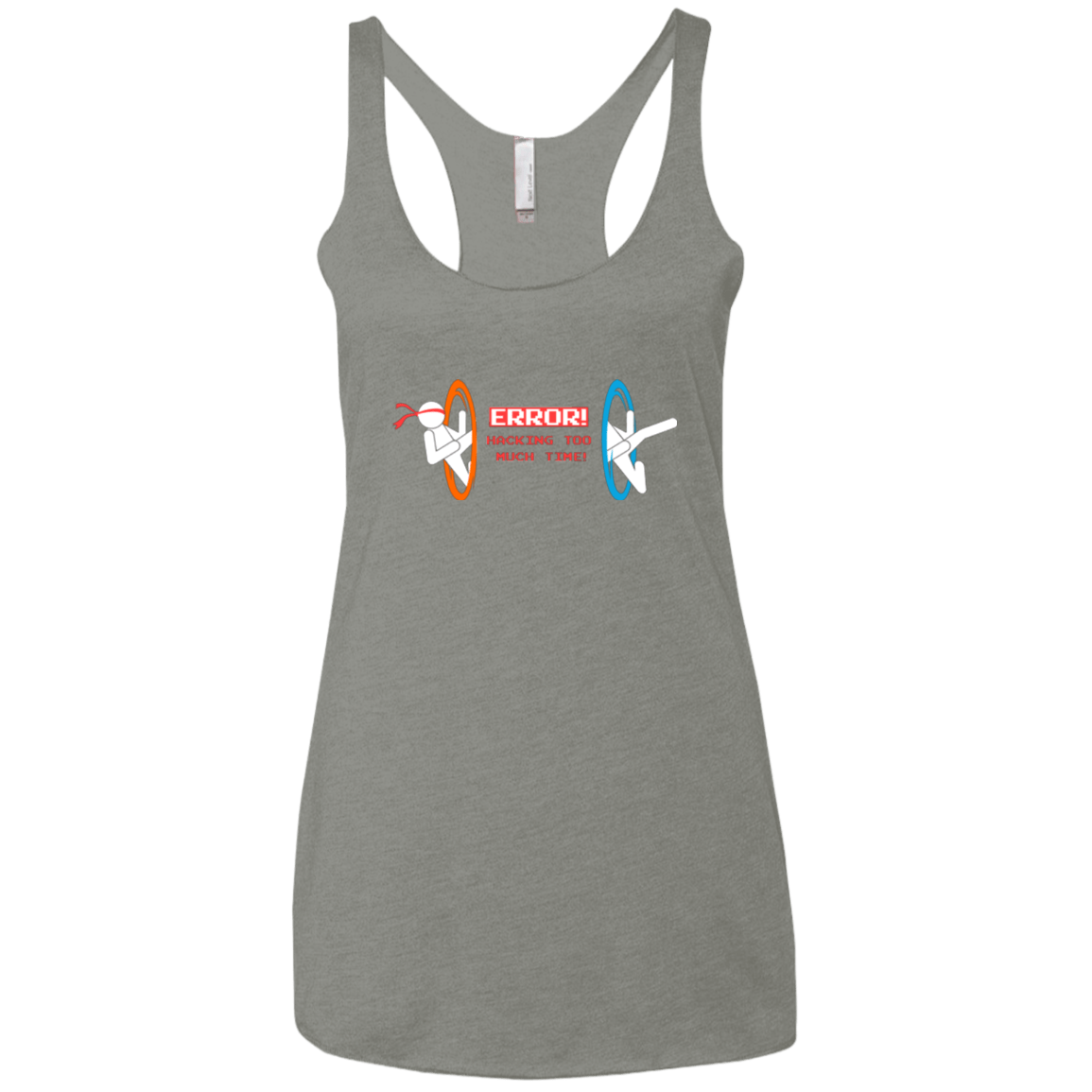 T-Shirts Venetian Grey / X-Small Hacking Error Women's Triblend Racerback Tank