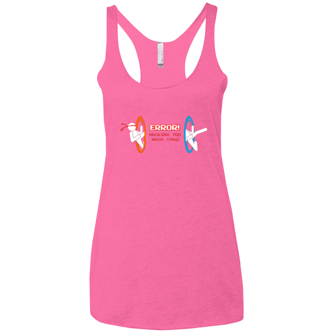 T-Shirts Vintage Pink / X-Small Hacking Error Women's Triblend Racerback Tank