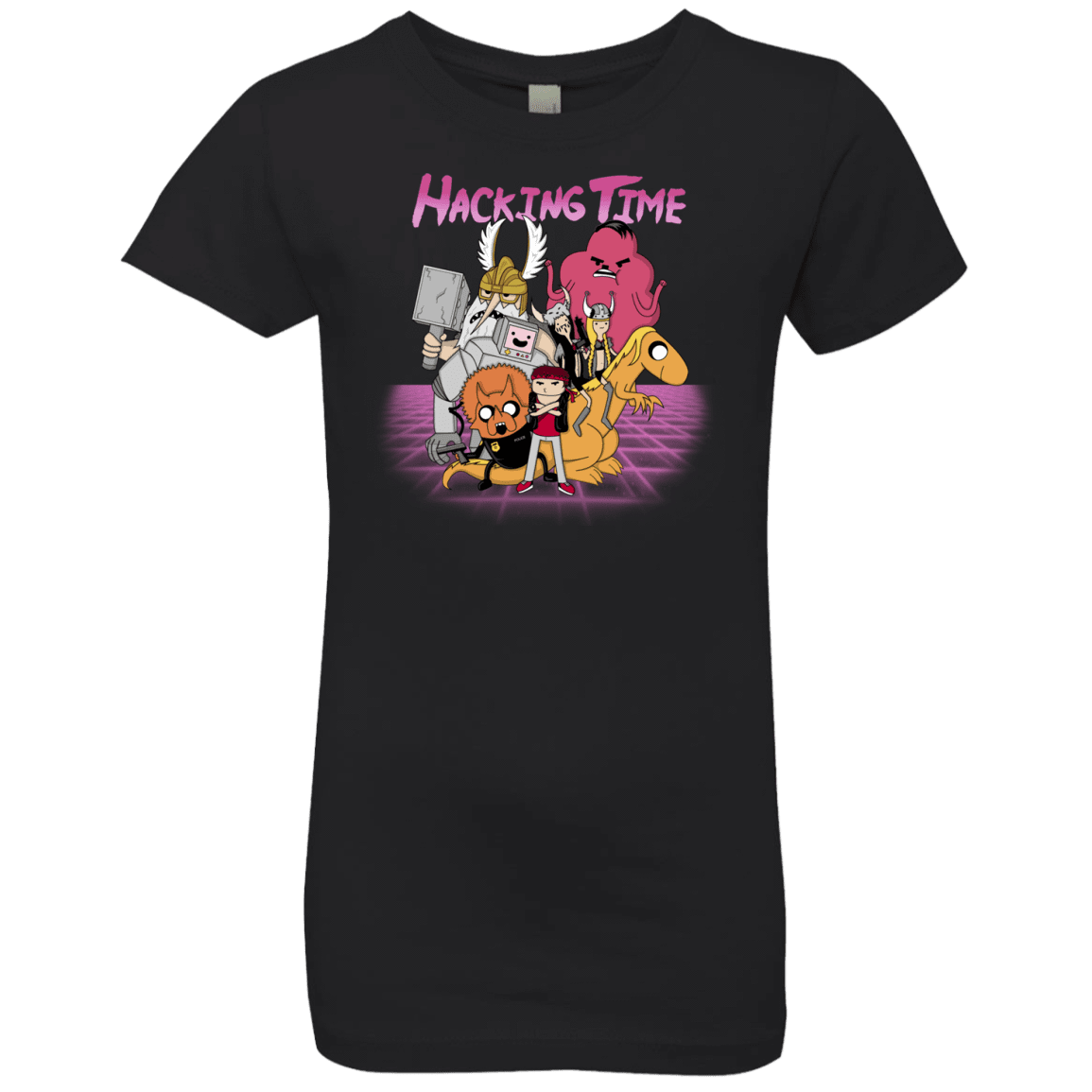 T-Shirts Black / YXS HACKING TIME Girls Premium T-Shirt