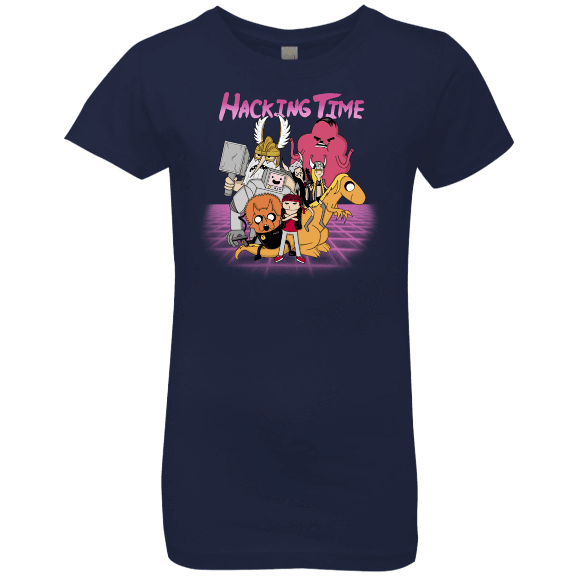 T-Shirts Midnight Navy / YXS HACKING TIME Girls Premium T-Shirt