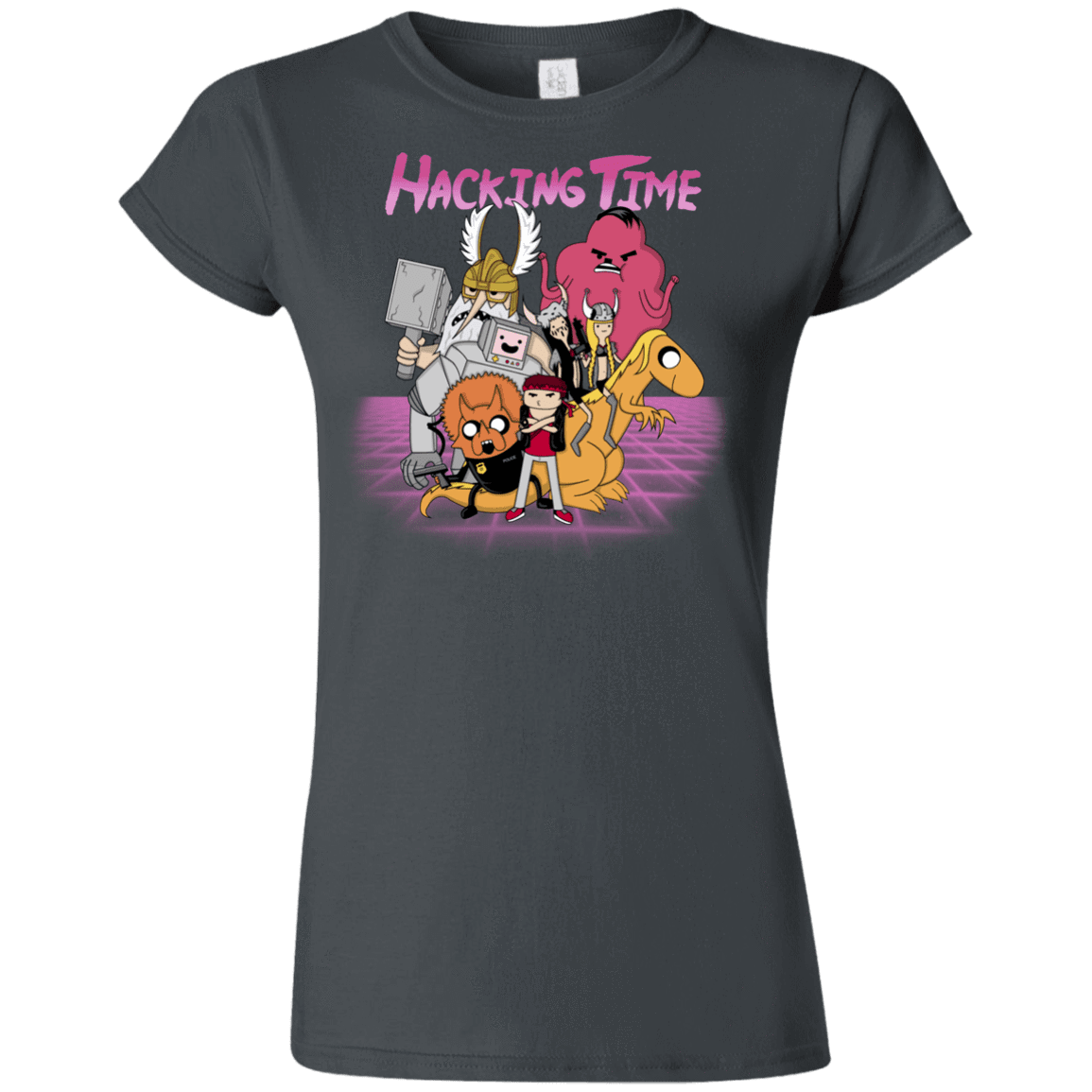 T-Shirts Charcoal / S HACKING TIME Junior Slimmer-Fit T-Shirt