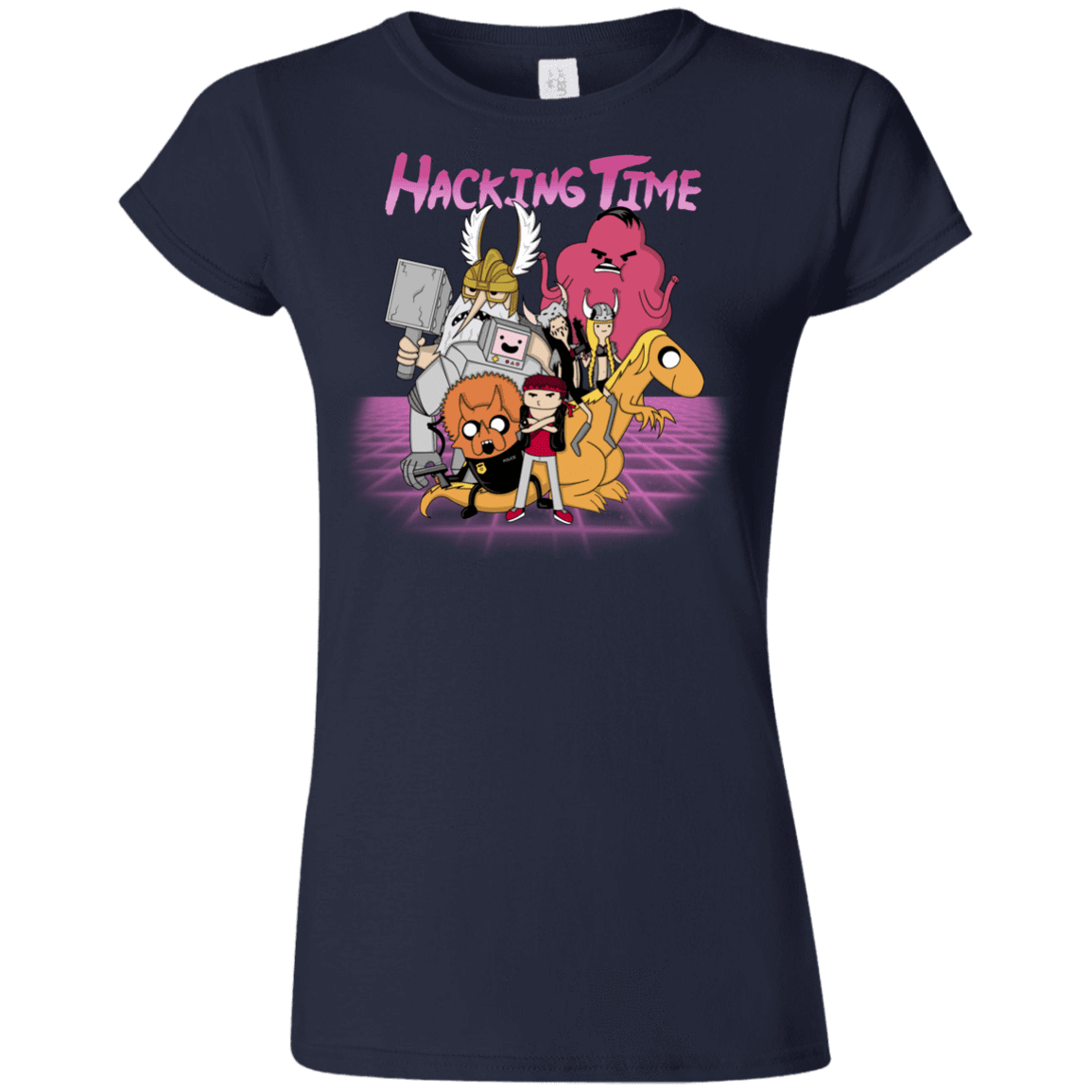 T-Shirts Navy / S HACKING TIME Junior Slimmer-Fit T-Shirt