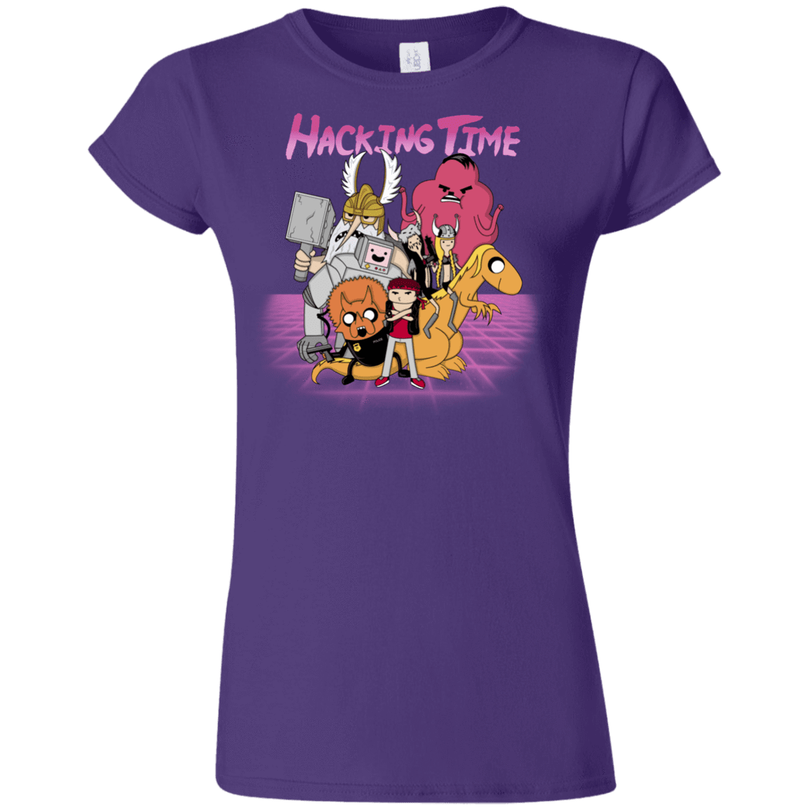 T-Shirts Purple / S HACKING TIME Junior Slimmer-Fit T-Shirt