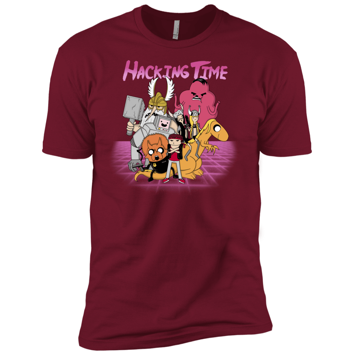 T-Shirts Cardinal / X-Small HACKING TIME Men's Premium T-Shirt