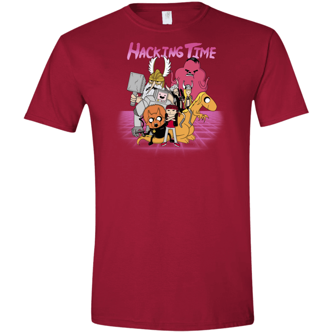 T-Shirts Cardinal Red / S HACKING TIME Men's Semi-Fitted Softstyle