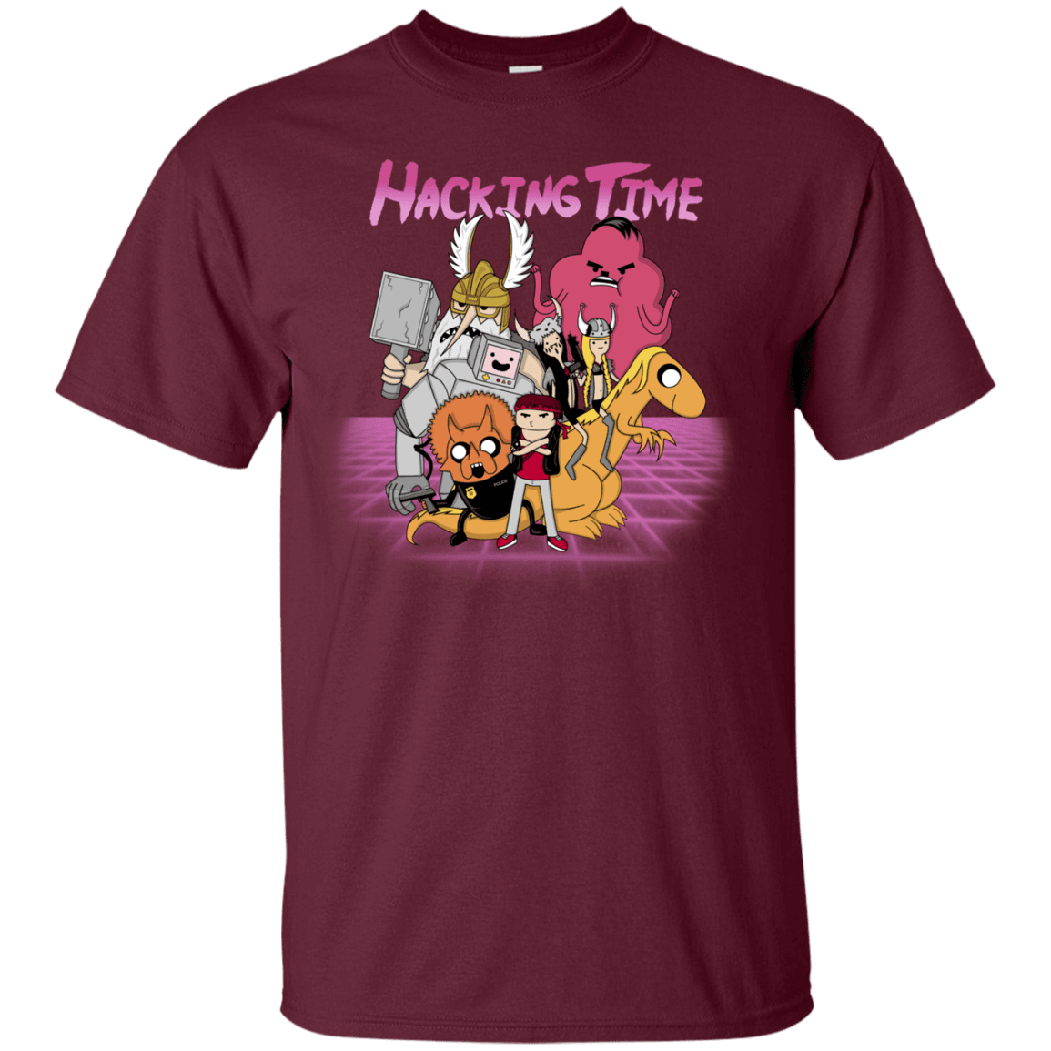 T-Shirts Maroon / S HACKING TIME T-Shirt