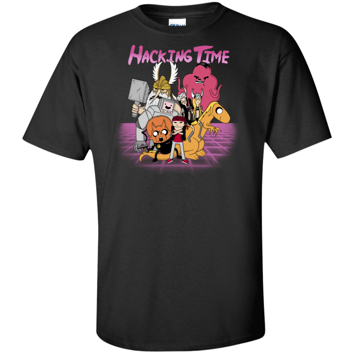 T-Shirts Black / XLT HACKING TIME Tall T-Shirt