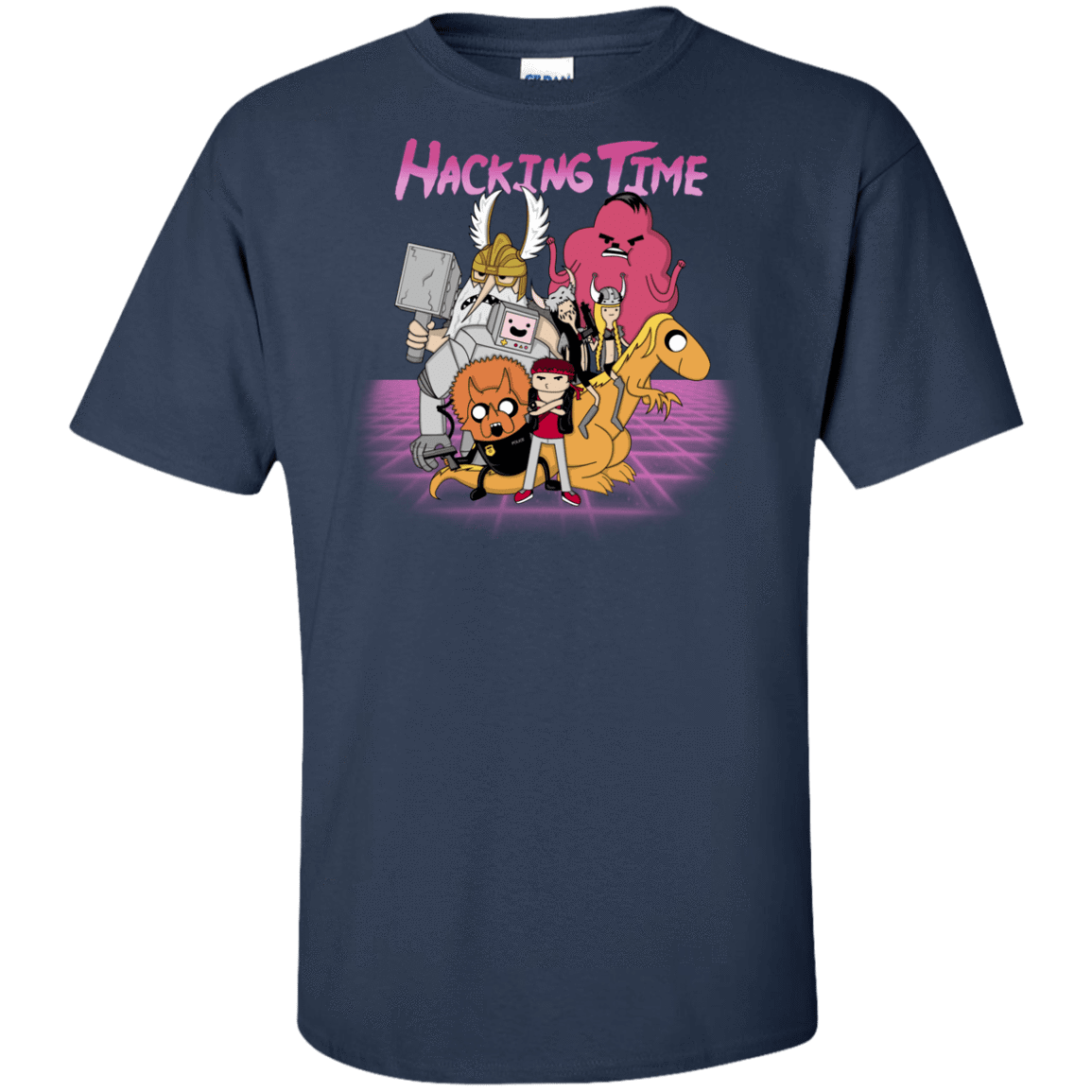 T-Shirts Navy / XLT HACKING TIME Tall T-Shirt