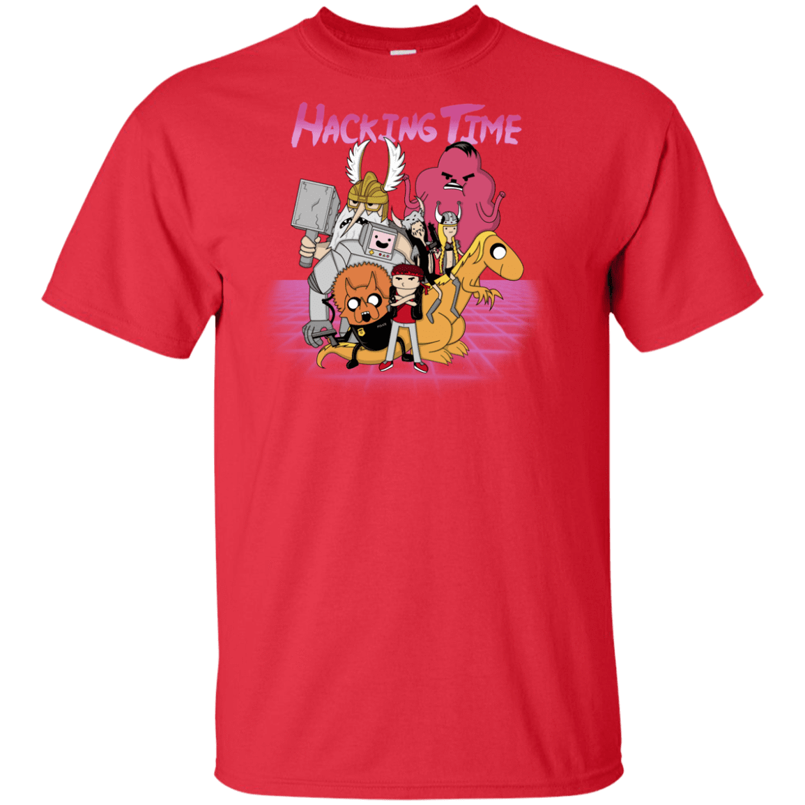 T-Shirts Red / XLT HACKING TIME Tall T-Shirt
