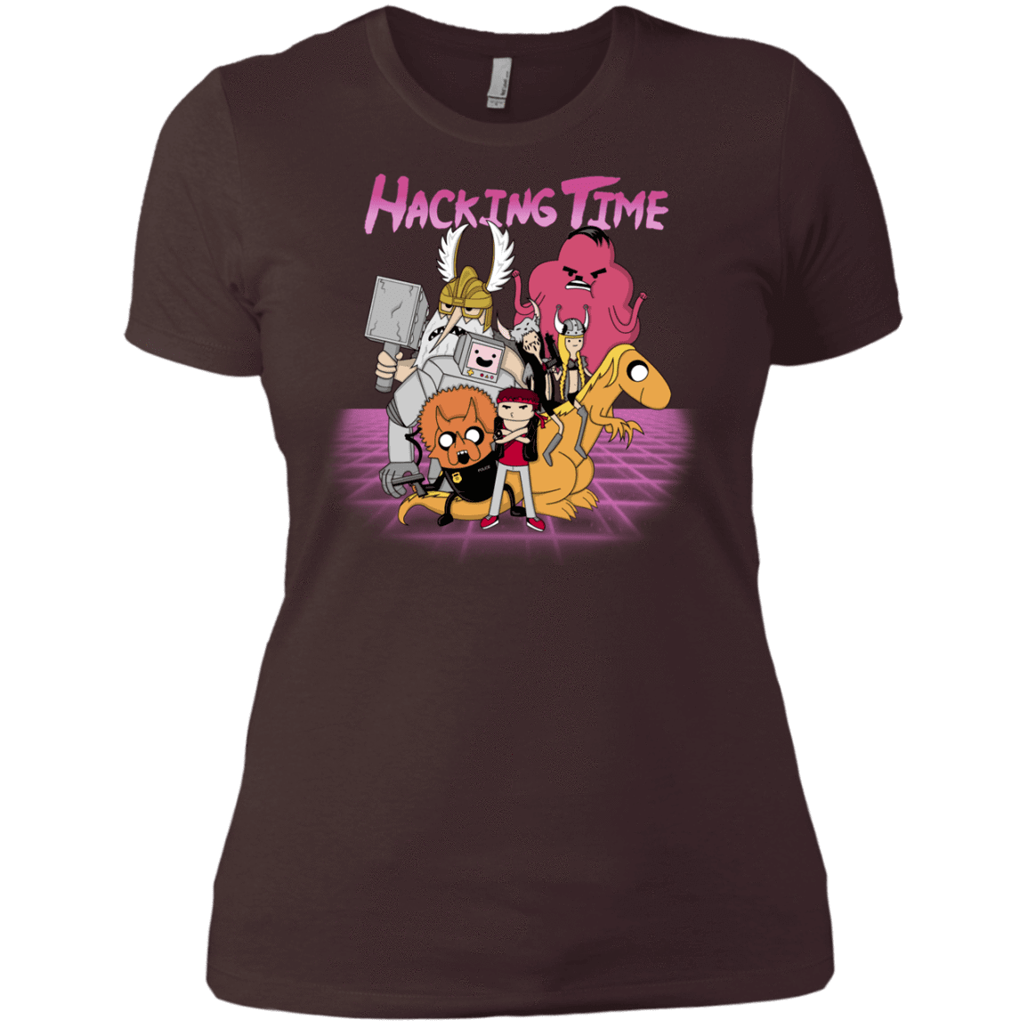 T-Shirts Dark Chocolate / X-Small HACKING TIME Women's Premium T-Shirt