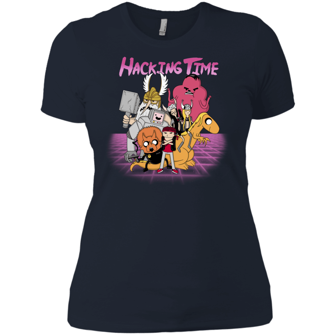 T-Shirts Midnight Navy / X-Small HACKING TIME Women's Premium T-Shirt