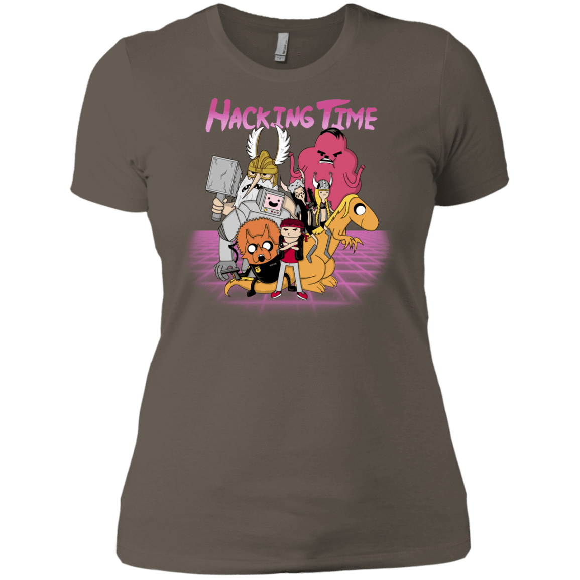 T-Shirts Warm Grey / X-Small HACKING TIME Women's Premium T-Shirt