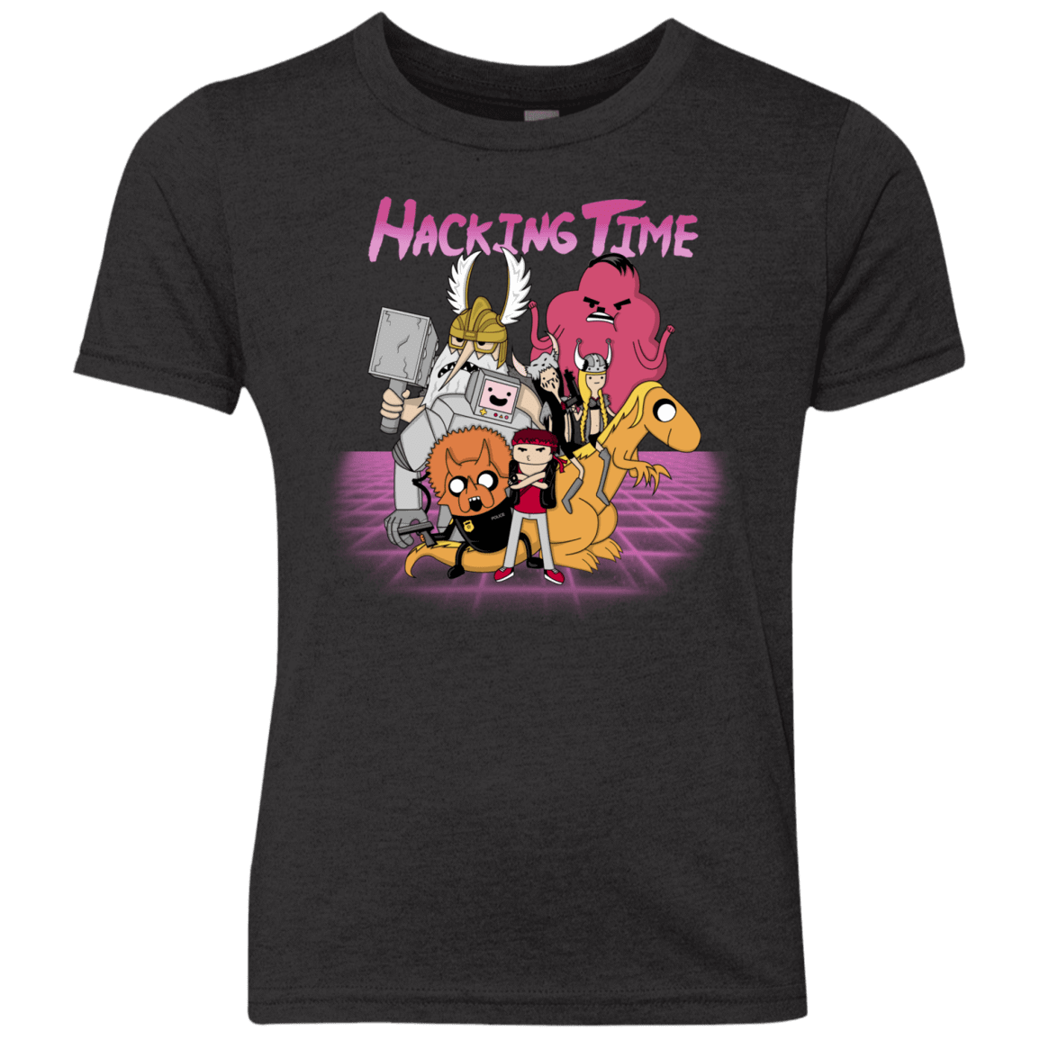 T-Shirts Vintage Black / YXS HACKING TIME Youth Triblend T-Shirt