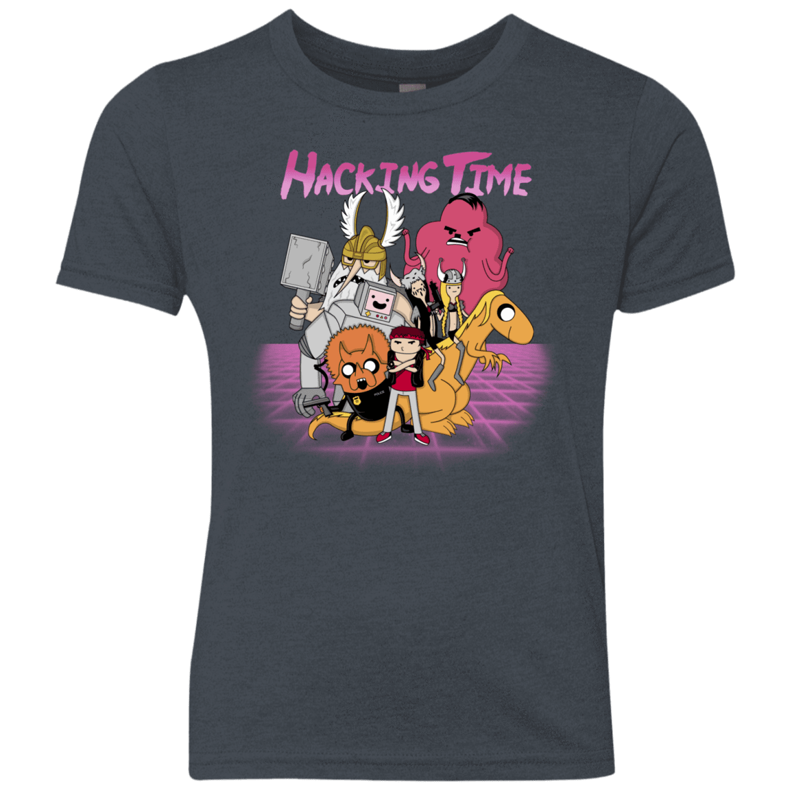 T-Shirts Vintage Navy / YXS HACKING TIME Youth Triblend T-Shirt