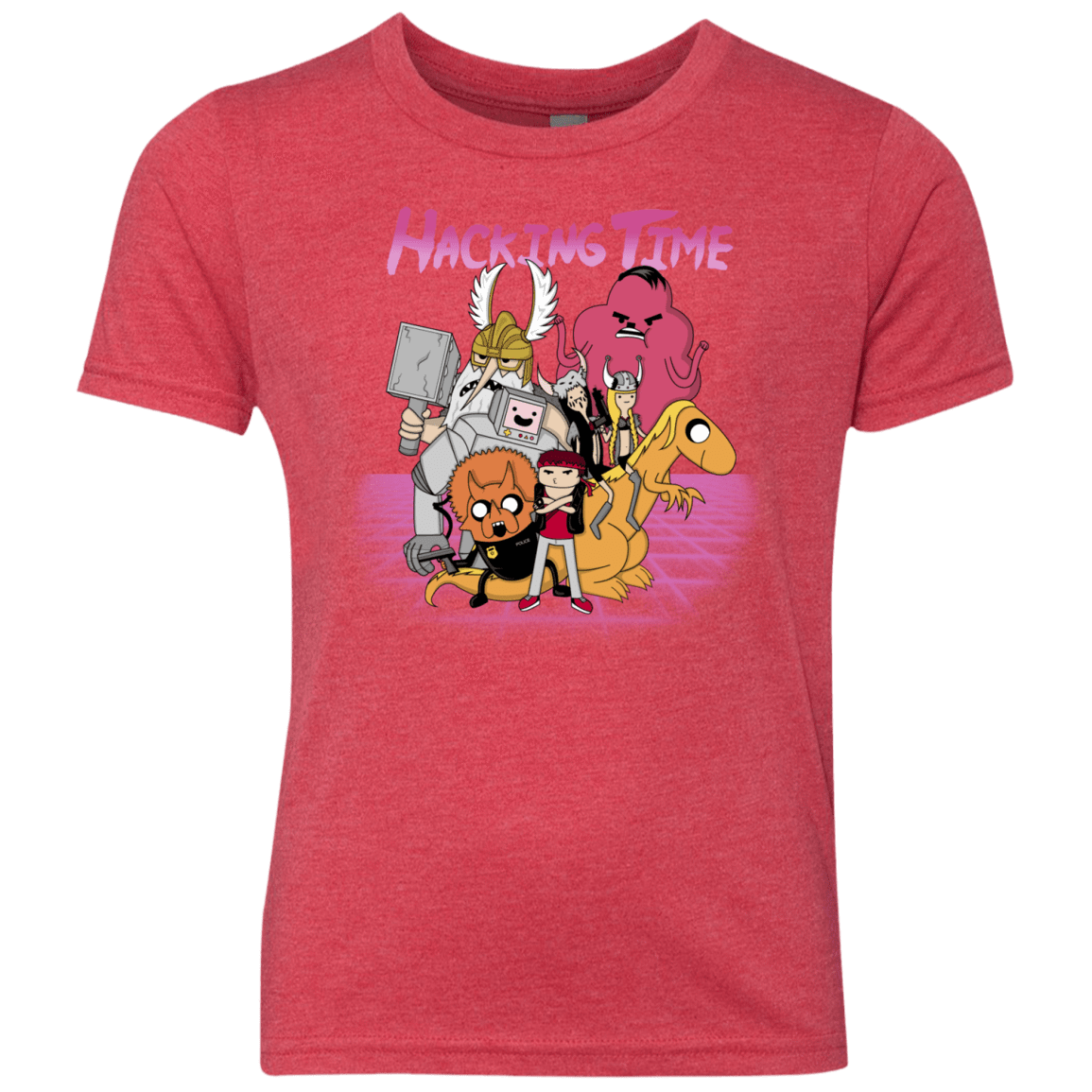 T-Shirts Vintage Red / YXS HACKING TIME Youth Triblend T-Shirt