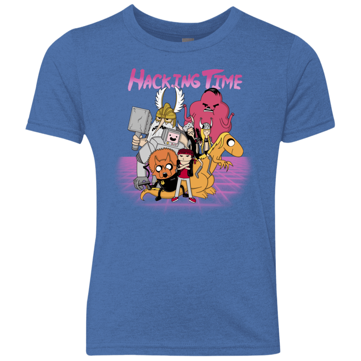 T-Shirts Vintage Royal / YXS HACKING TIME Youth Triblend T-Shirt