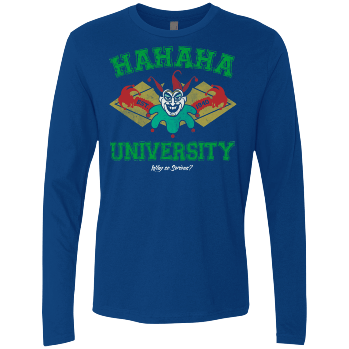T-Shirts Royal / Small Hahaha University Men's Premium Long Sleeve