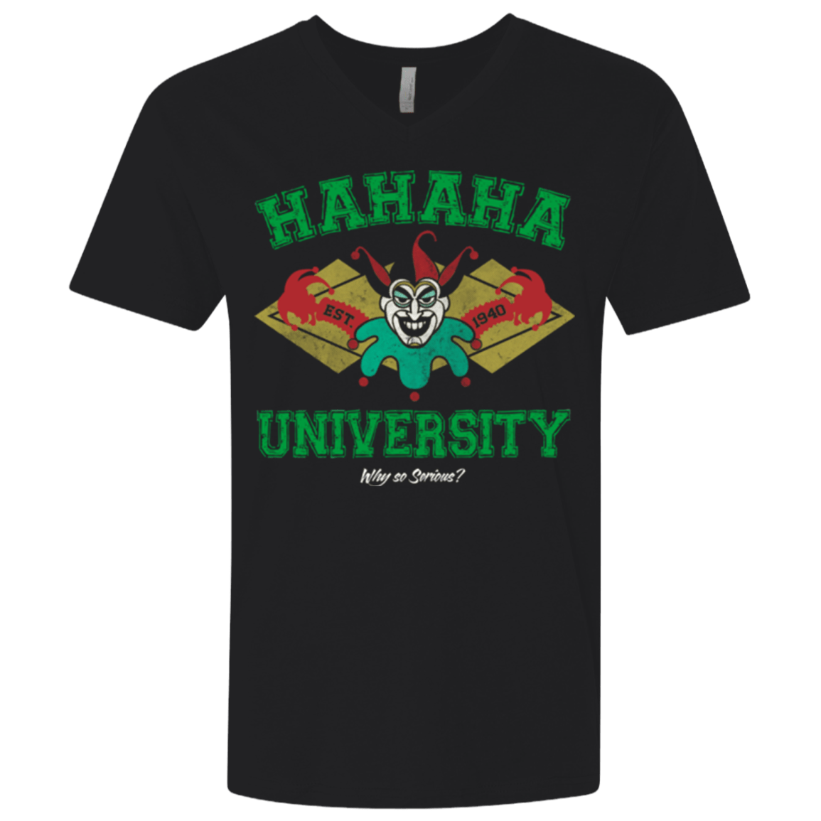T-Shirts Black / X-Small Hahaha University Men's Premium V-Neck