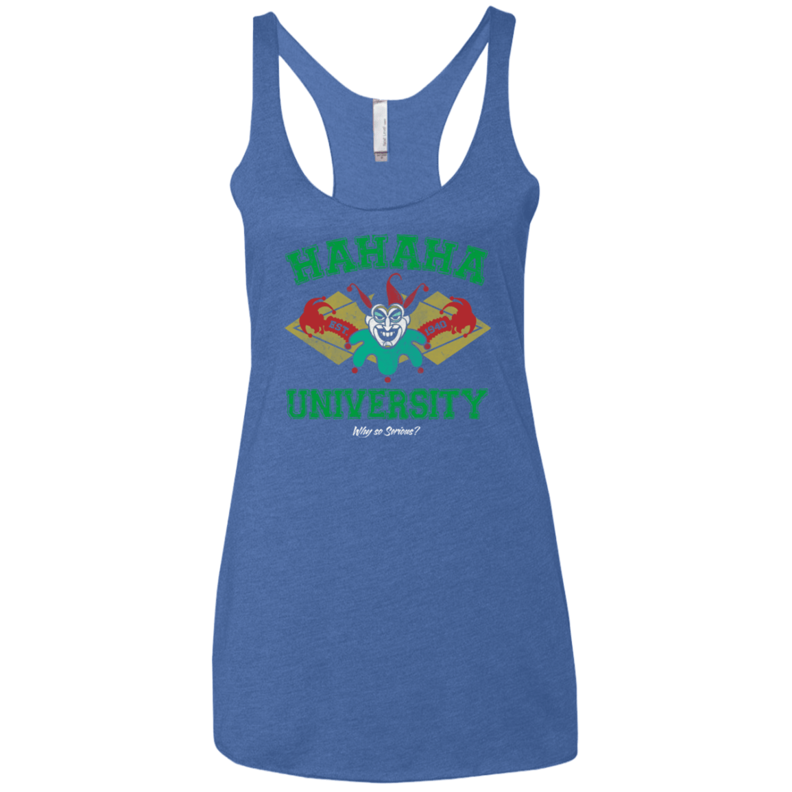 T-Shirts Vintage Royal / X-Small Hahaha University Women's Triblend Racerback Tank