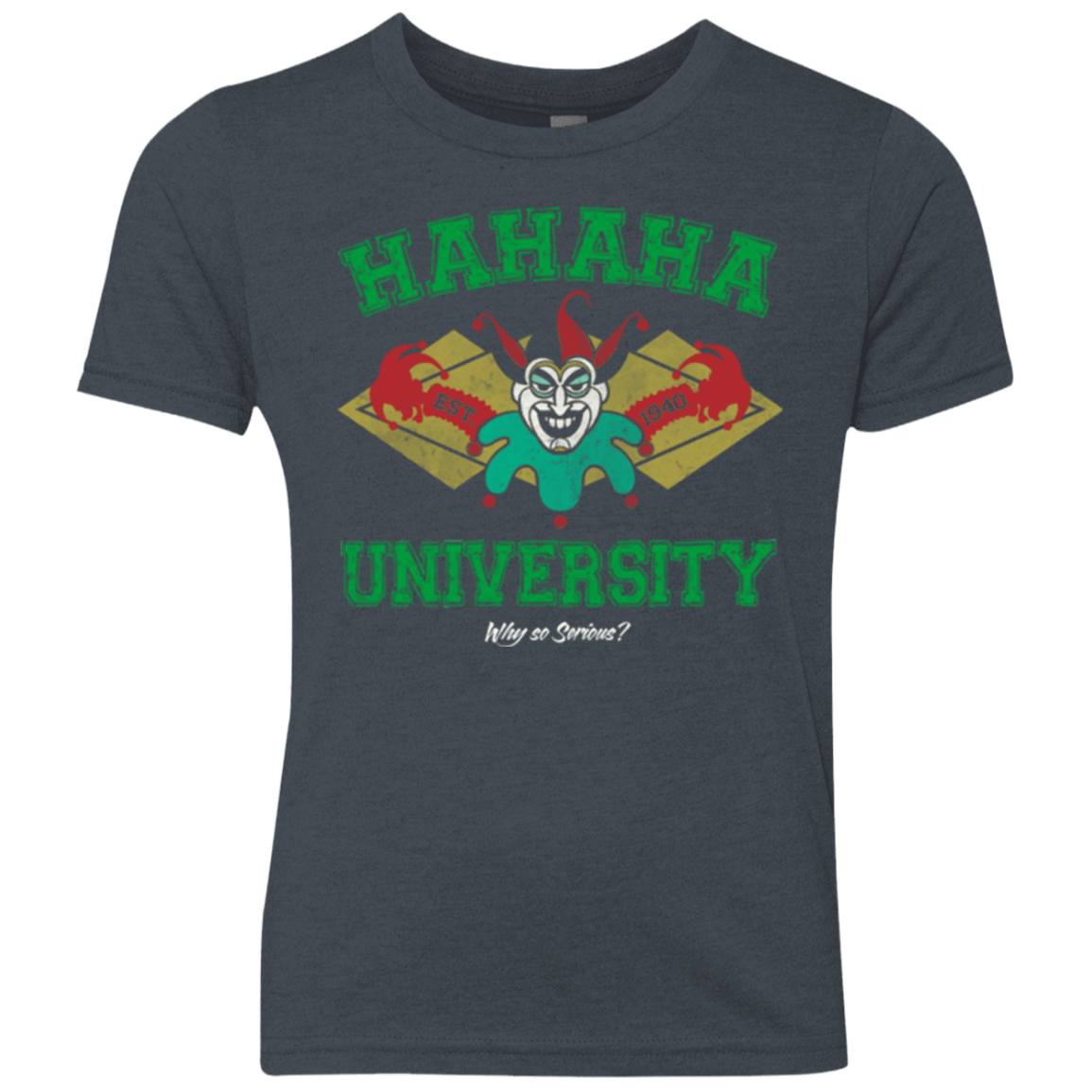 T-Shirts Vintage Navy / YXS Hahaha University Youth Triblend T-Shirt