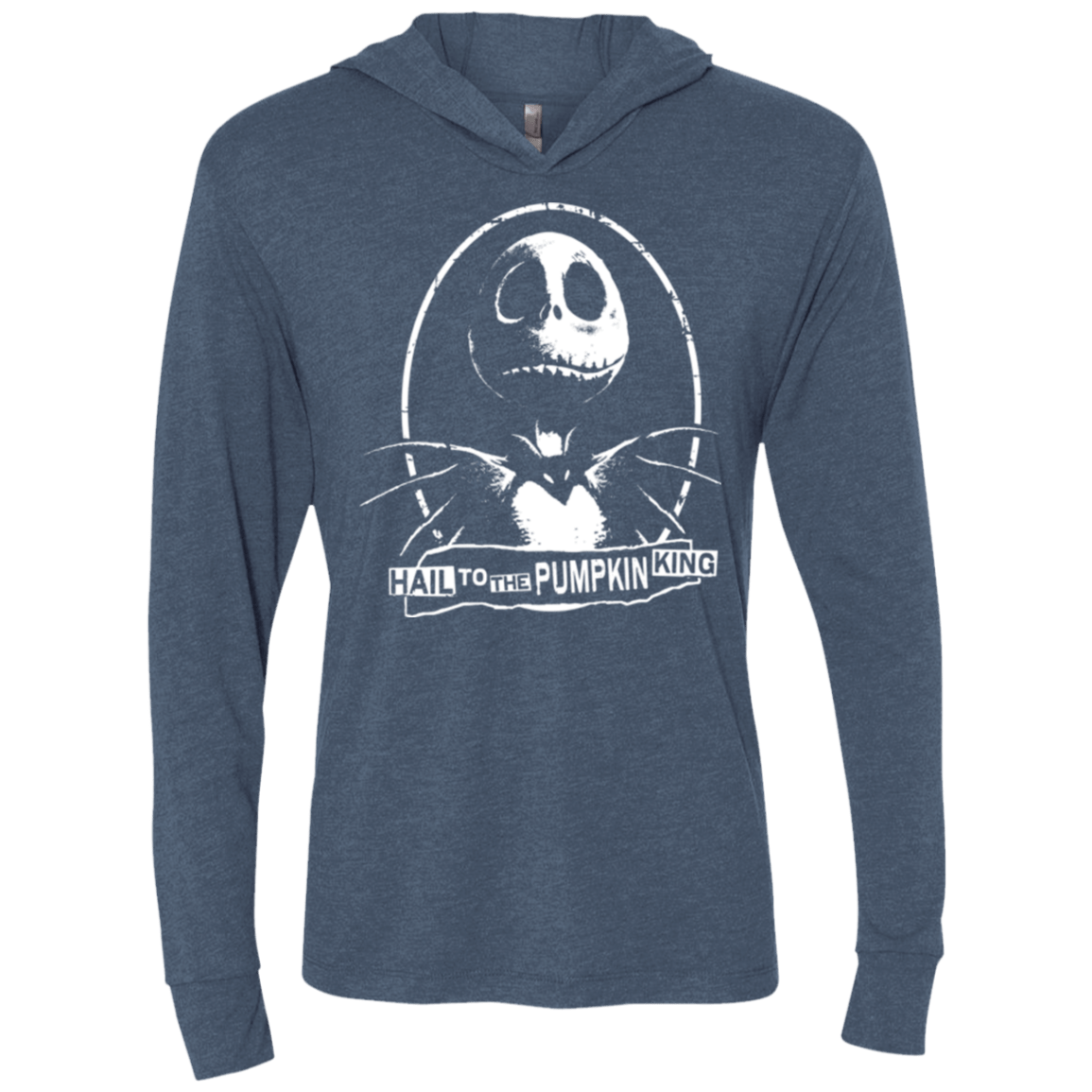 T-Shirts Indigo / X-Small Hail To The King Triblend Long Sleeve Hoodie Tee