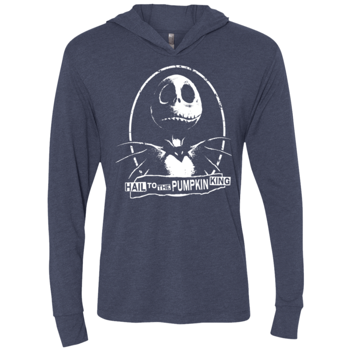 T-Shirts Vintage Navy / X-Small Hail To The King Triblend Long Sleeve Hoodie Tee