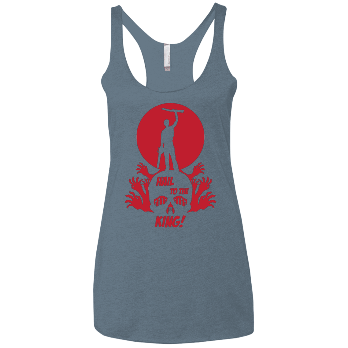 T-Shirts Indigo / X-Small Hail to the King Women's Triblend Racerback Tank