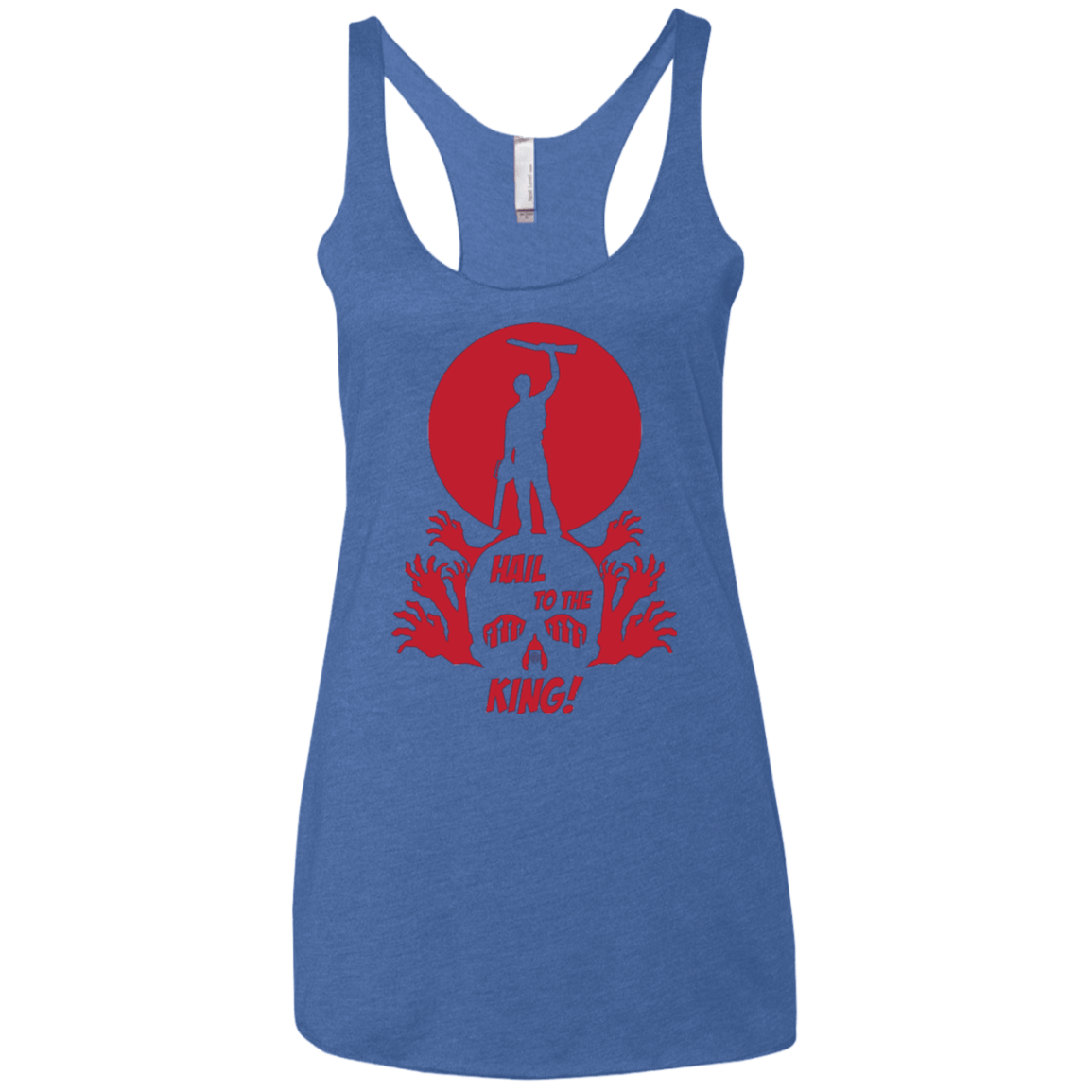 T-Shirts Vintage Royal / X-Small Hail to the King Women's Triblend Racerback Tank