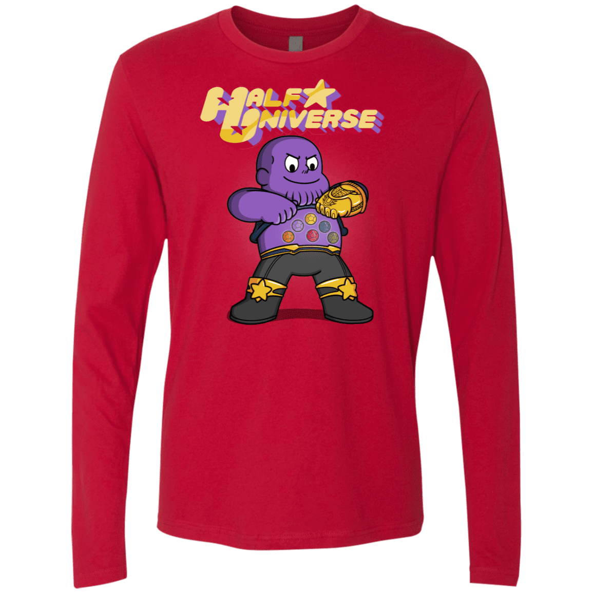 T-Shirts Red / S Half Universe Men's Premium Long Sleeve