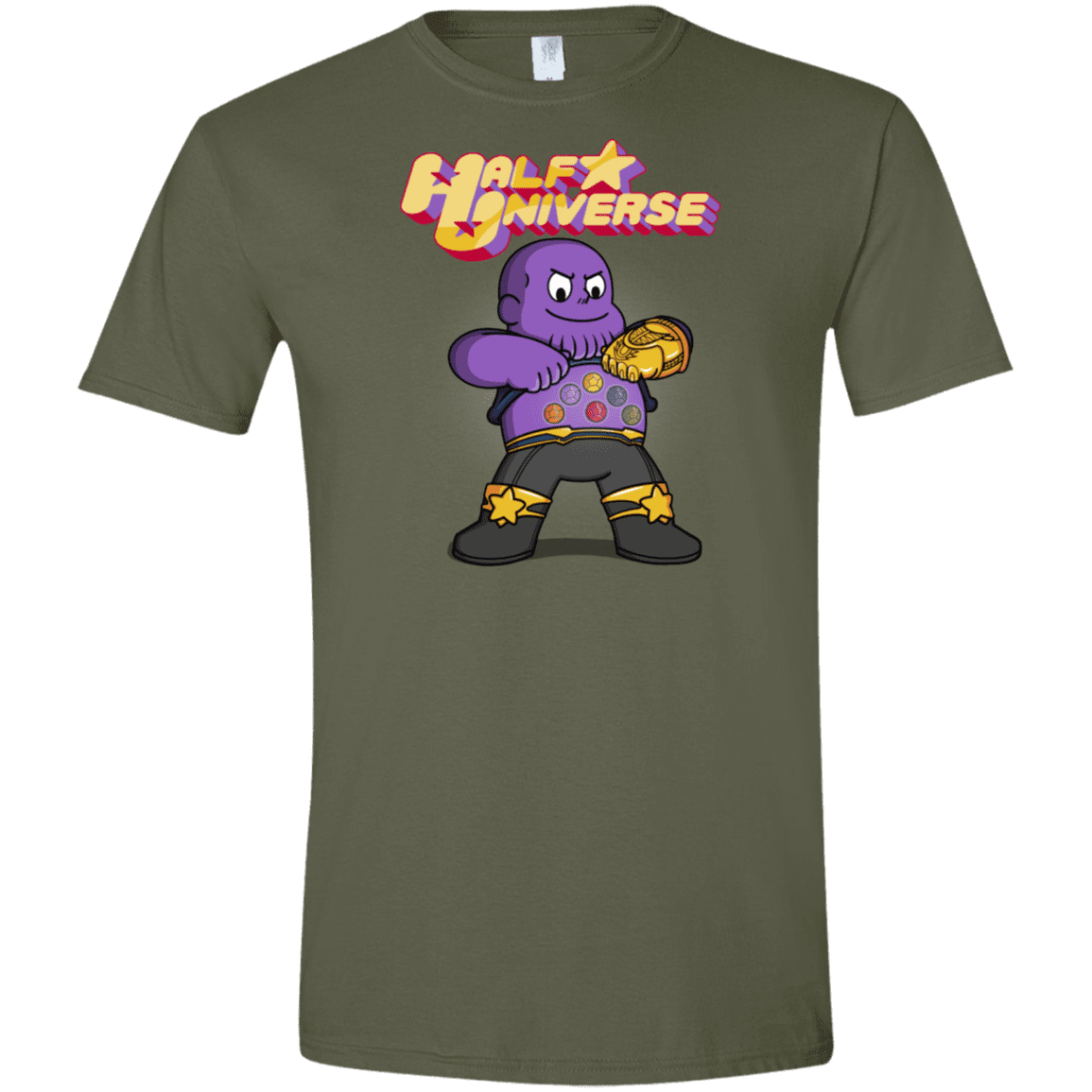 T-Shirts Military Green / S Half Universe Men's Semi-Fitted Softstyle