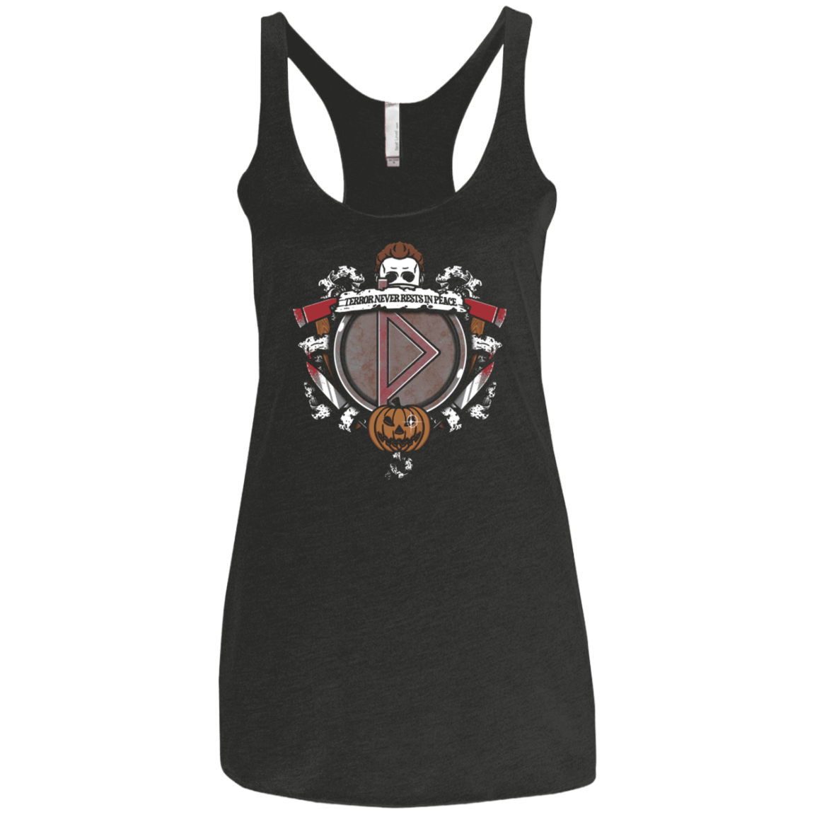 T-Shirts Vintage Black / X-Small Halloween Crest Women's Triblend Racerback Tank