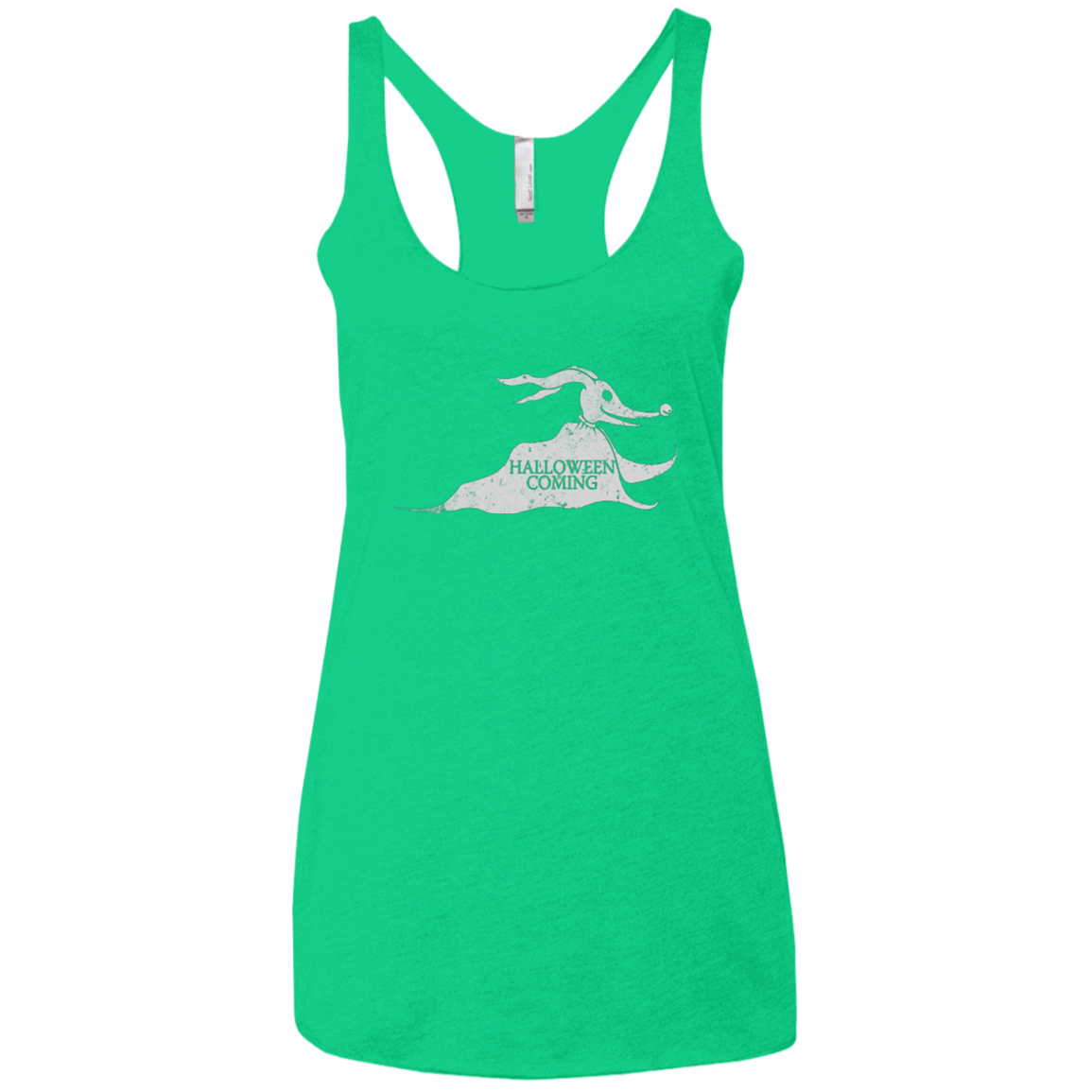 T-Shirts Envy / X-Small Halloween Is Coming Women's Triblend Racerback Tank