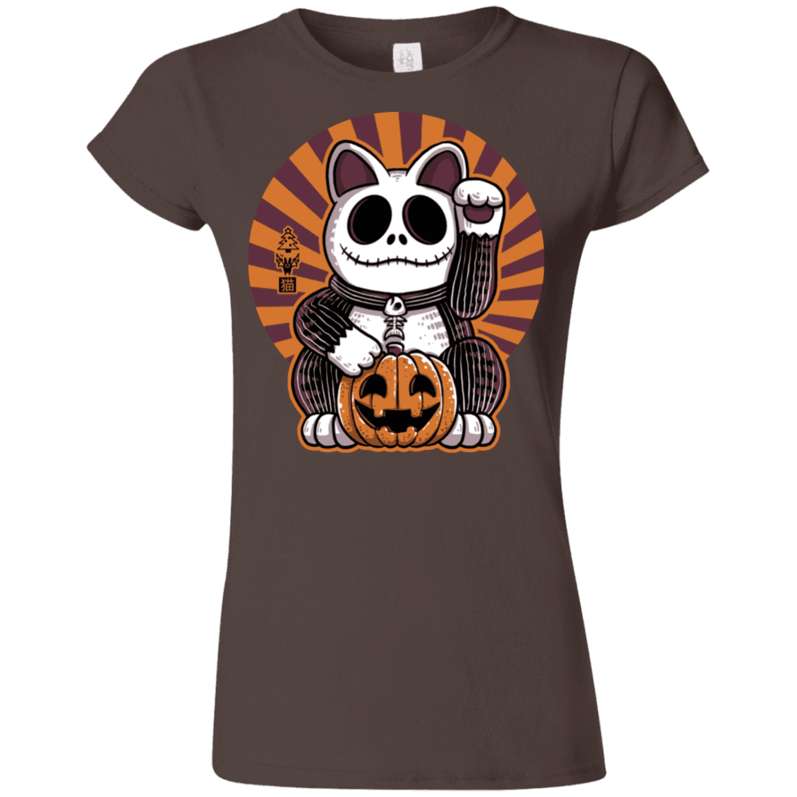 T-Shirts Dark Chocolate / S Halloween Neko Junior Slimmer-Fit T-Shirt