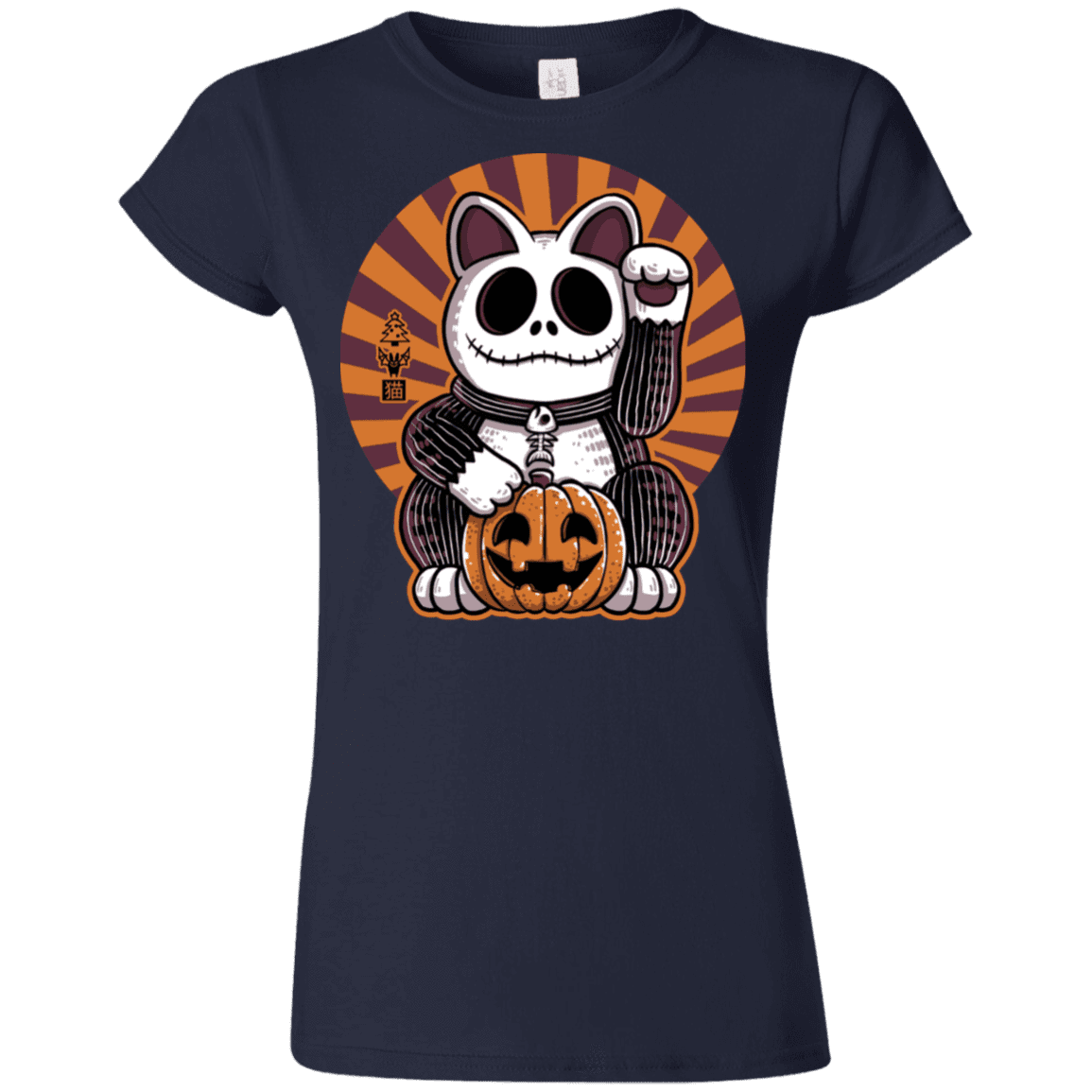 T-Shirts Navy / S Halloween Neko Junior Slimmer-Fit T-Shirt