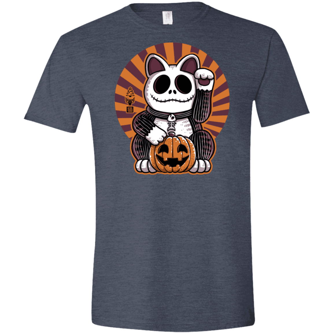 T-Shirts Heather Navy / S Halloween Neko Men's Semi-Fitted Softstyle