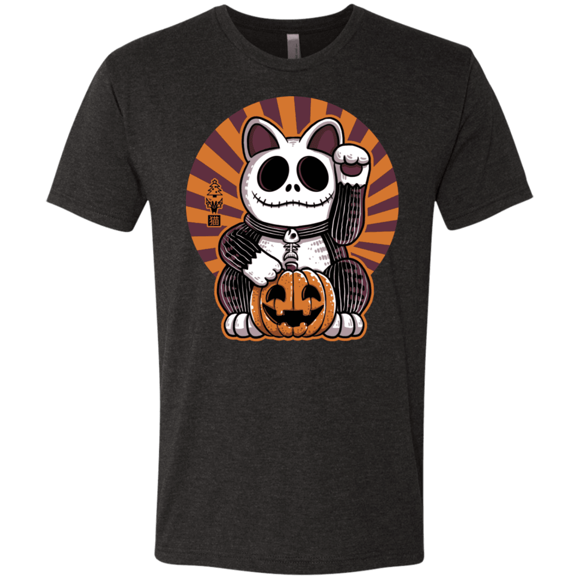 T-Shirts Vintage Black / S Halloween Neko Men's Triblend T-Shirt