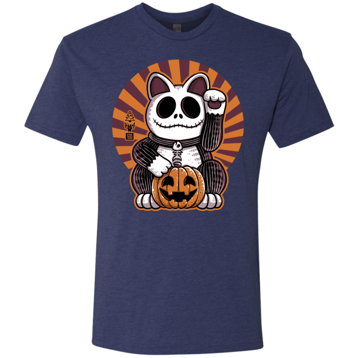 T-Shirts Vintage Navy / S Halloween Neko Men's Triblend T-Shirt