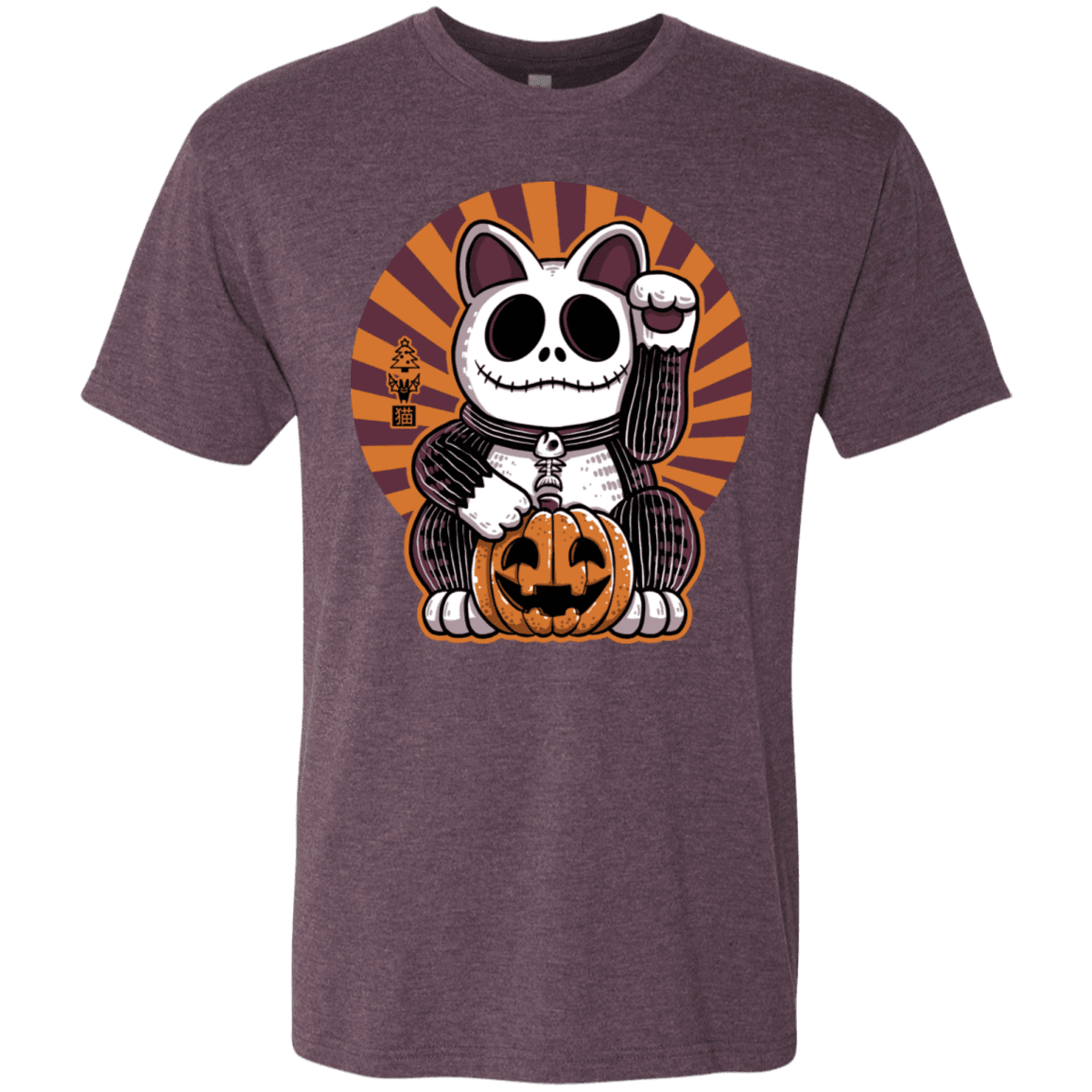 T-Shirts Vintage Purple / S Halloween Neko Men's Triblend T-Shirt