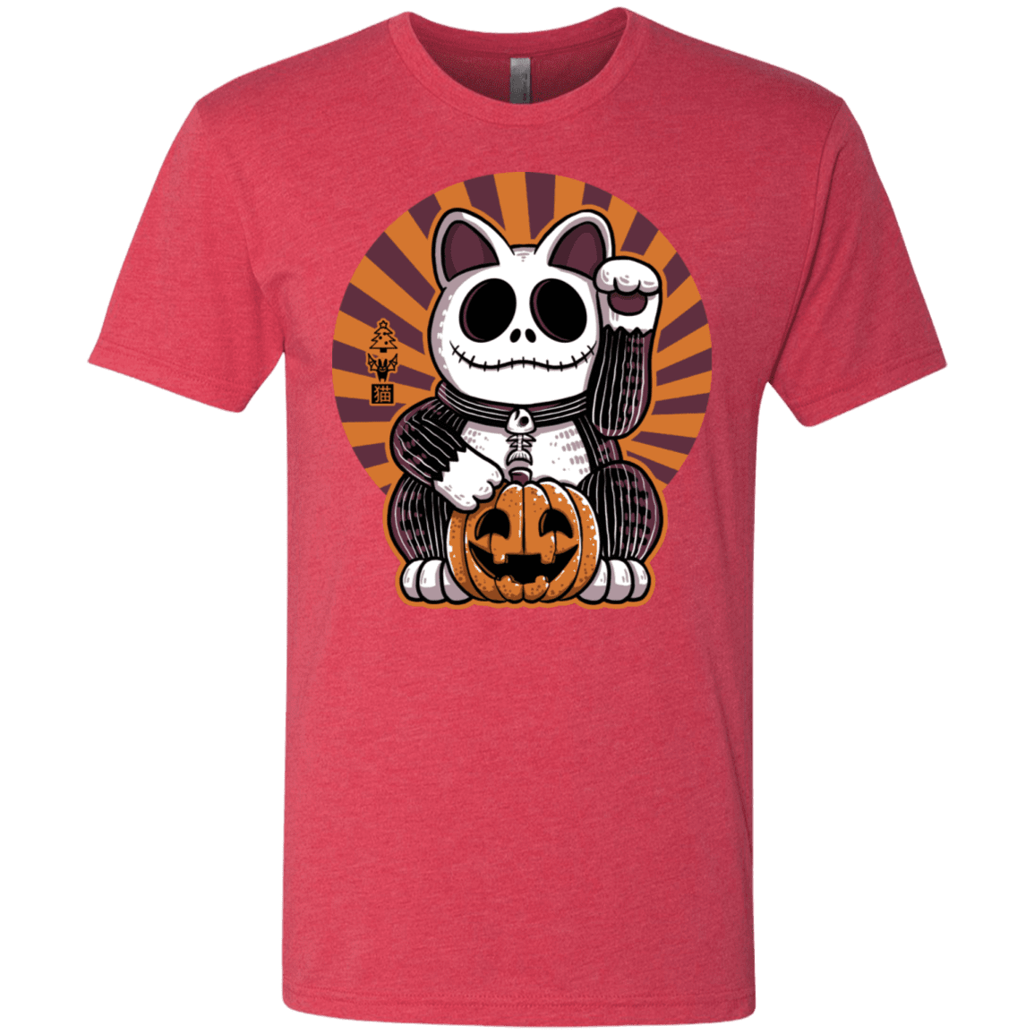 T-Shirts Vintage Red / S Halloween Neko Men's Triblend T-Shirt