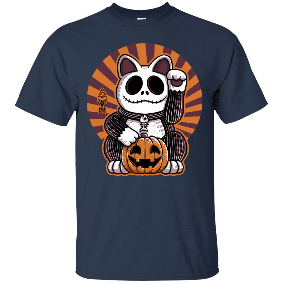 T-Shirts Navy / S Halloween Neko T-Shirt