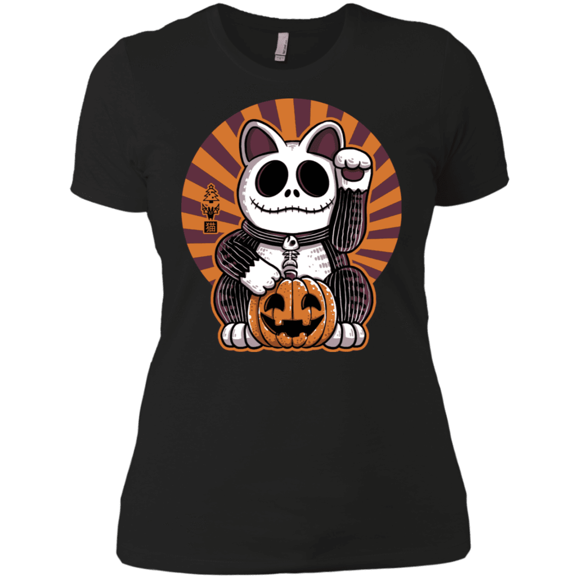 T-Shirts Black / X-Small Halloween Neko Women's Premium T-Shirt