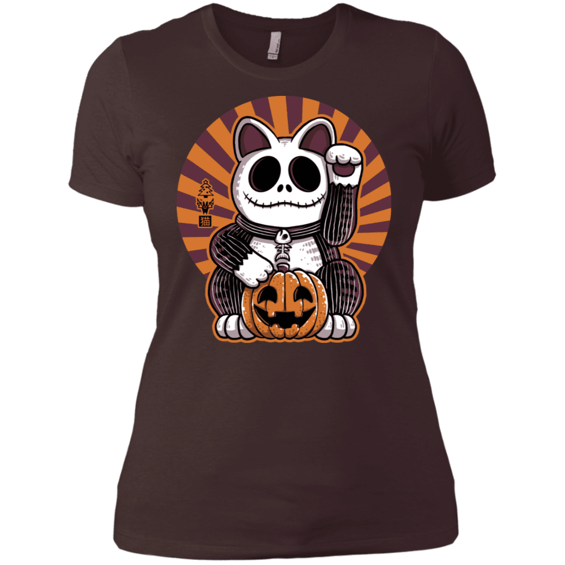 T-Shirts Dark Chocolate / X-Small Halloween Neko Women's Premium T-Shirt