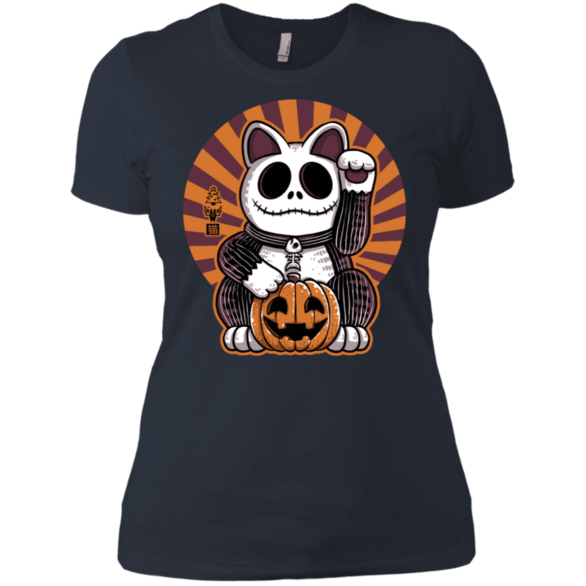 T-Shirts Indigo / X-Small Halloween Neko Women's Premium T-Shirt