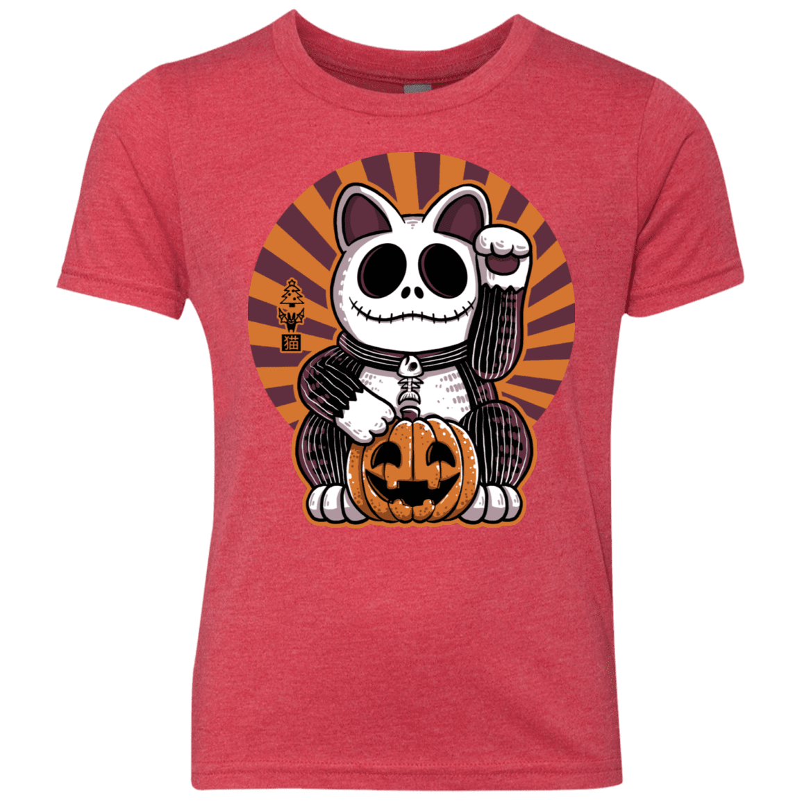 T-Shirts Vintage Red / YXS Halloween Neko Youth Triblend T-Shirt