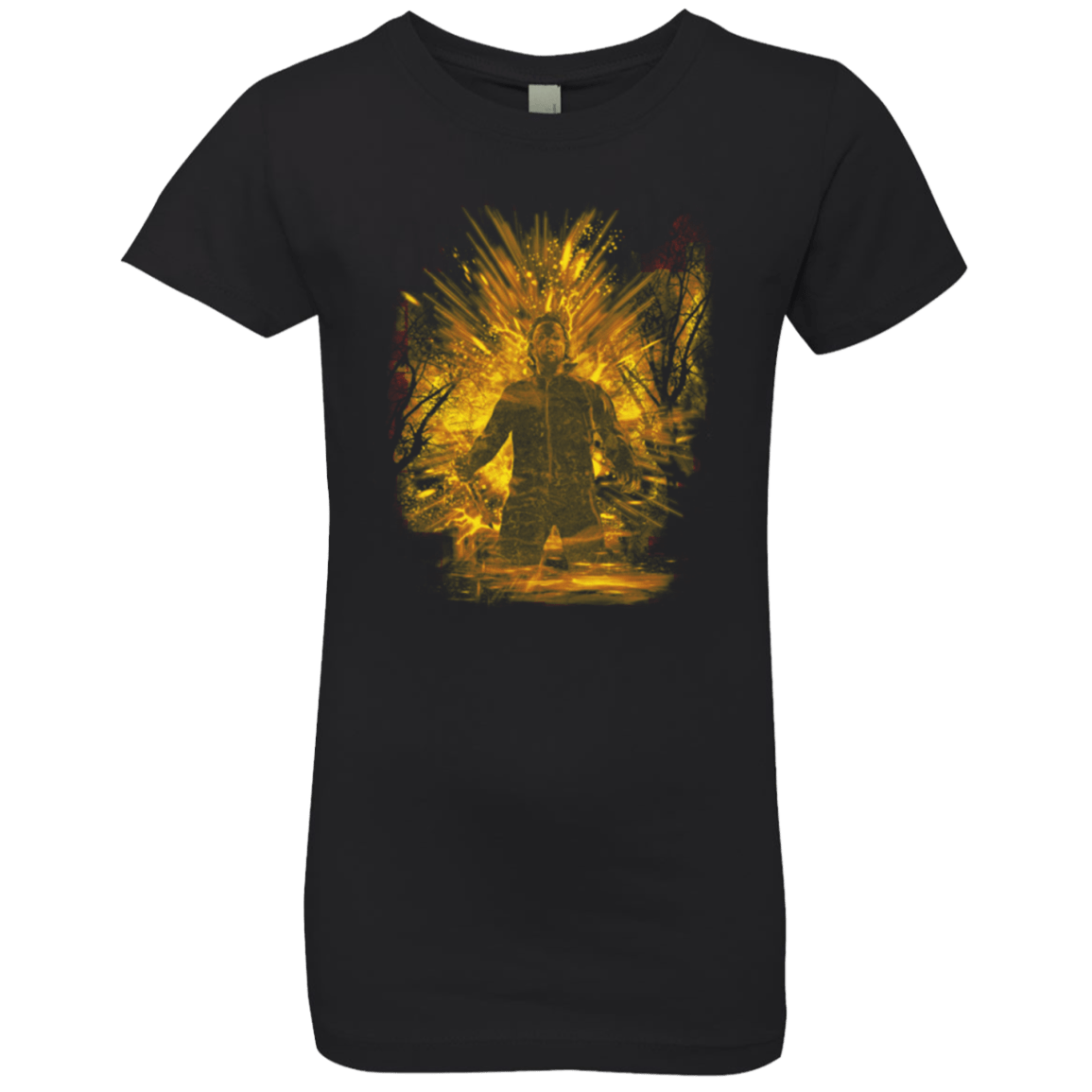 T-Shirts Black / YXS Halloween Storm Orange Girls Premium T-Shirt